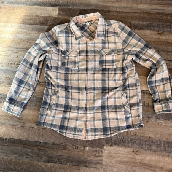 O'Neill Other - O'Neil Flannel Pink Plaid Snaps Shirt Sz XL Long Sleeve Cotton Blend Beach